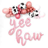 Birthday Party Balloons Yee Haw Balloons Rose Gold Yee Haw Banner For Western Cowgirl Birthday Decorations