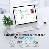 Usb C To Usb Otg Cable And Charger Adapter For Samsung Galaxy S25 Edge S24 S23 S22 S21 S20 Iphone 16E 16 17 Pro Max 2In1 Usb C Otg Splitter Adapter With 60W Fast Charger Cable For Chromecast Google Tv