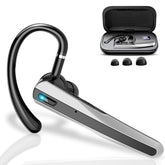 Bluetooth Headset V5.3, Wireless Headset With Enc Noise Canceling Mic, 120Hrs Talk Single-Ear Bluetooth Earpiece, Led Display, Ip7 Waterproof Hand-Free Earphone For Business/Trucker/Driver