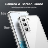 Jetech Case For Samsung Galaxy S22 5G 6.1Inch, Nonyellowing Shockproof Bumper Protective Phone Cover, Antiscratch Hard Pc Back (Clear)