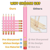 50Pcs - Baby Shower Sharpened Half Pencils With Erasers, Pre-Sharpened Pencils For Baby Shower Games, 4 Inches
