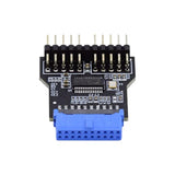 Usb 3.0 Front Panel Header Usb 19Pin To 2 Usb 2.0 9Pin Extension Hub Connector