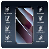 3+3+1+1-Pack, Privacy Screen Protector and Camera Lens Protector for iPhone 13 with Back Tempered Glass Film & Installation Alignment Aid, Anti-Spy,