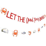 Seafood Party Decorations, Let The Good Times Boil Party Banner Seafood Garland For Lobster Crawfish Shrimp Crab Fish Seafood Boil Birthday Party Supplies