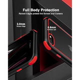 Compatible With Iphone Se 2020/2022 And Iphone 7/8, Ultra Thin Hybrid Case, Soft Tpu Shockproof Bumper Anti Scratch Cover For Iphone 7/8/Se2020/Se2022 - Black/Red