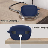 Compatible With Sony Wf-1000Xm5 Case Cover, Silicone Protective Skin Case For Sony Xm5 Wireless Earbuds, Front Led Visible (Midnight Blue)