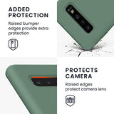 Case Compatible with Galaxy S10 Case - TPU Silicone Phone Cover with Soft Finish - Forest Green