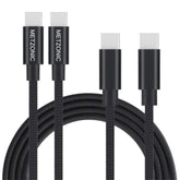 Usb C Cable 2 Pack 6.6 Feet Type C To Type C Metal Braided Fast Charge Cable P