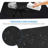 Large Gaming Mouse Pad, Anime Art Design, Extended Xxl Desk Mat, 31.5 X 15.7 Inches, Blue And White