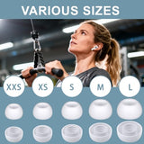 5 Pairs Eartips for AirPods Pro 3 (3rd Generation), Upgraded Pro3 Replacement Silicone Earbud Ear Tips with Cleaning Kit (Assorted XXS,XS,S,M,L,
