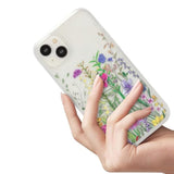 For Iphone 15 Case With Built-In Screen Protector,Clear Soft Shockproof Slim Fit Floral 360 Full Body Protective,For Apple Iphone 15 Phone Cases For Women Girls-Pattern 1