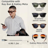 Upgraded Rayban Meta Charger Cable Usb C 3.9 Ft, Security Chip, Led Indicator, Power Bank, Phone, Car, Laptop Charging, Tangle Free Cable Compatible With Wayfarer, Headliner, Skyler And Oakley Mate