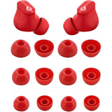 Replacement Earbuds Tips Silicone Eartips For Beats Studio Buds Headphones Fit In Case Buds Tips,6 Pairs S/M/L 3 Size,Red