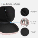 Geekria NOVA On-Ear Headphones Case Compatible with JBL Tune 510BT, 660NC, 560BT, 500BT, Jr 310BT Case, Replacement Hard Shell Travel Bag with Cable Storage (Pink)