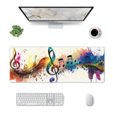 Gaming Mouse Pad, Large Non-Slip Rubber Base Mousepad, Keyboard Mouse Mat, Desk Pad With Stitched Edges, 31.5X11.8Inch, Music Note