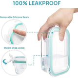 8 Pack Glass Food Storage Containers With Airtight Lids, Glass Meal Prep Containers, Lunch Office Meal For Microwave, Oven, Freezer And Dishwasher, Bpa Free