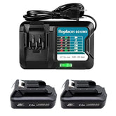 Bl1021B Replacement Battery For Makita Bl1041B With Charger Dc10Wd Compatible With Bl1016 Bl1020B Bl1040B 10.8V & 12V Max. 2000Mah Li-Ion Cxt Battery