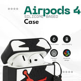 AirPods 4th Generation (2024) Case with Shockproof Silicone Cover, Anti-Scratch, Drop Protection, Wireless Charging Compatible with AirPods 4 Case - Sports Edition