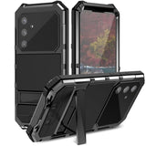 Compatible With Samsung Galaxy S24 Fe Case Metal Heavy Duty Phone Case Para Built-In Screen Protection Full Body Protective Dust Proof Military Grade Rugged 2024 Black