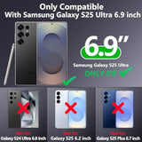 For Samsung Galaxy S25 Ultra Case With Built In Kickstand, Shockproof/Dropproof Military Grade Protective Cover For Galaxy S25 Ultra (Night Purple/Baby Pink)