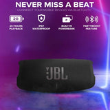 JBL Charge 5 - Portable Bluetooth Speaker with Megen Hardshell Travel Case with IP67 Waterproof and USB Charge Out (Black)