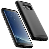 Shockproof Case for Samsung Galaxy S8, Dual Layer Protective Phone Cover with Shock-Absorption (Black)