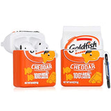 For Airpod 2/1 Case Food Design Cover For Airpods Silicone Cases Air Pods Cute Funny Cartoon 3D Kawaii Fun Soft Designer Unique Fashion Cool Pretty For Girls Boys Teen Girly (Gold Fish Cookie)