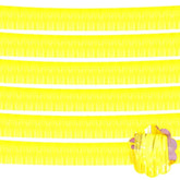 6 Pack 10 Feet Foil Fringe Garland Metallic Tinsel Streamers Banner Wall Hanging Curtain Backdrop Banner For Parade Floats, Thanksgiving, Christmas, Birthday, Halloween Party Decorations(Yellow)