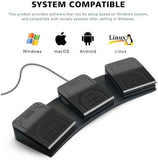 Usb Foot Pedal Pc 3 Key Foot Pedal Customized Foot Switch Programmable Computer Keyboard Mouse For Video Game Control Office Work Sheet Music Page Turner Action Control Hid (Photoelectric)