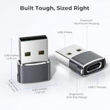 Iphone 16 16E 15 Pro Max Car Charger Adapter 4Pack,Usb To Usbc Adapter Type C Female To A Male Converter For Airpods 4, Watch 10/Iwatch,Iphone 14 13 Plus,Ipad Mini 7,Samsung Galaxy S25