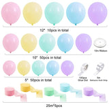 118Pcs Pastel Rainbow Party Decorations Crepe Paper Streamer Backdrop