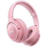 Bluetooth Wireless Headphones Over Ear, 65H Playtime And 6 Eq Music Modes With Microphone, Hifi Stereo Foldable Lightweight Headset, Deep Bass For Home Office Cellphone Pc Etc.(Pink)