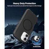 iPhone 17 MagSafe Rugged Phone Case Compatible with iPhone 17 5G Black