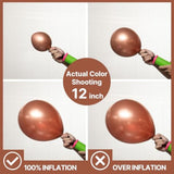 50pcs Metallic Copper Balloons 12 Inch Chrome Balloons for Fall Baby Shower Party Decor