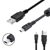 Black Usb 2.0 A To 8-Pin Mini B Cable W/Ferrite - 1M / 3Ft For Digital Camera Mp3 Of Nikon/Fuji/Sony/Olympus/Panasonic