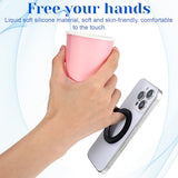 Magnetic Silicone Ring Grip Phone Holder Rotating Finger Loop Ring Grips Holder Soft Portable Magnetic Phones Loops Removable Silicone Loop Grip