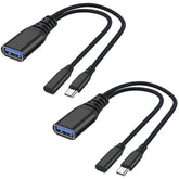 2 Pack Otg Cable Adapter For Fire Tv Stick 4K, Powered Micro Usb To Usb Otg Cable For Android Phone Tablet And More Host Devices With Micro Usb (Black)