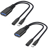 2 Pack Otg Cable Adapter For Fire Tv Stick 4K, Powered Micro Usb To Usb Otg Cable For Android Phone Tablet And More Host Devices With Micro Usb (Black)
