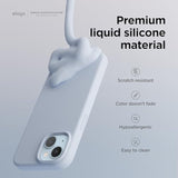 elago Compatible with iPhone 15 Plus Case, Liquid Silicone Case, Full Body Protective Cover, Shockproof, Slim Design, Anti-Scratch Soft Microfiber Lining, 6.7 inch (Light Blue)