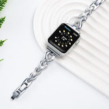 Bling Band Compatible with Apple Watch Bands 38mm 40mm 41mm 42mm 44mm 45mm 46mm 49mm Women Slim Dressy Bracelet Metal Strap for iWatch Series 11 10 9