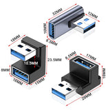 90 Degree Usb 3.0 Adapter, Up & Down Left Angle / 180 Degree Usb A Male To Fem