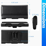 Leather Phone Holster For Galaxy A73 5G, A72, A23, A54, A42, A14, A03, A04S, F13, Iphone 15 Pro Max, 15 Plus, Xs Max, Moto G14 - Belt Clip Pouch Holder (Fits With Otterbox Case)