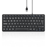 Periboard-432 Mini Usb Keyboard With Cable Type X Scissor Keys Large Print Letters Spanish Qwerty