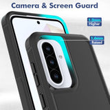 Samsung Galaxy A37 / Galaxy A36 5G / Galaxy A57 5G Dual Layer Protective Case with Screen Protector - Military Grade Heavy Duty Rugged Phone Cover with Shock Absorption and Anti-Drop Protection - Black