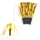 12 Pc Gold Silver Glitter Noise Makers Party Blowers for New Year and Events