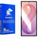 2 Pack for Galaxy Z Fold 7 Front Screen Protector Case Friendly MilitaryShield HD Clear Film - Made in the USA