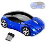 Blue Cute Wireless Mouse2.4G With Usb Reciver 1600Dpi Car Mouse For Computer Laptop Tablet For Windows For Mac Os For Christmasblue