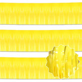 3 Pack 10 Ft Macaron Yellow Foil Fringe Garland Metallic Streamers Tinsel Banner Wall Hanging Garland Backdrop For Parade Floats, Halloween, Christmas, Thanksgiving, New Year Party Decorations