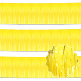3 Pack 10 Ft Macaron Yellow Foil Fringe Garland Metallic Streamers Tinsel Banner Wall Hanging Garland Backdrop For Parade Floats, Halloween, Christmas, Thanksgiving, New Year Party Decorations