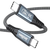 Usb C Data Cable 3Ft, Usbc 3.2 Gen 2X2 With 20Gbps High Speed Data Transfer & 240W Charging & 4K@60Hz Type C Monitor Cord Braided For Portable Ssd Docking Station Laptop Phone Ps5 Etc.